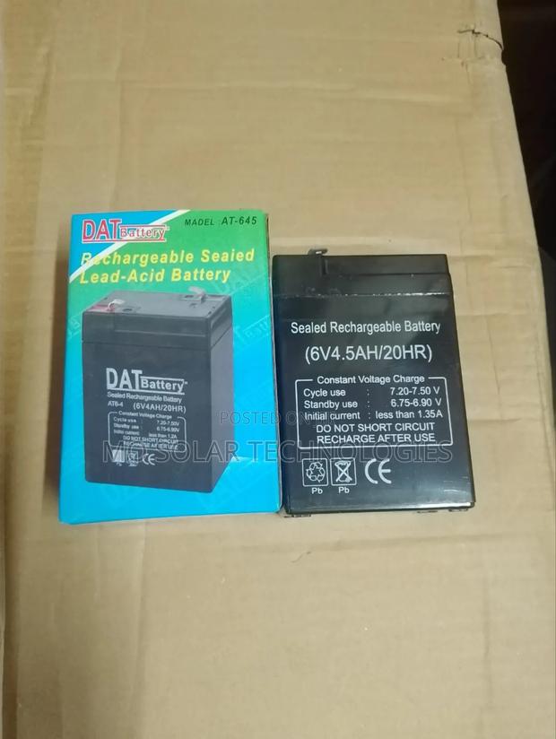 6v 4.5ah Date Solar Battery - main view