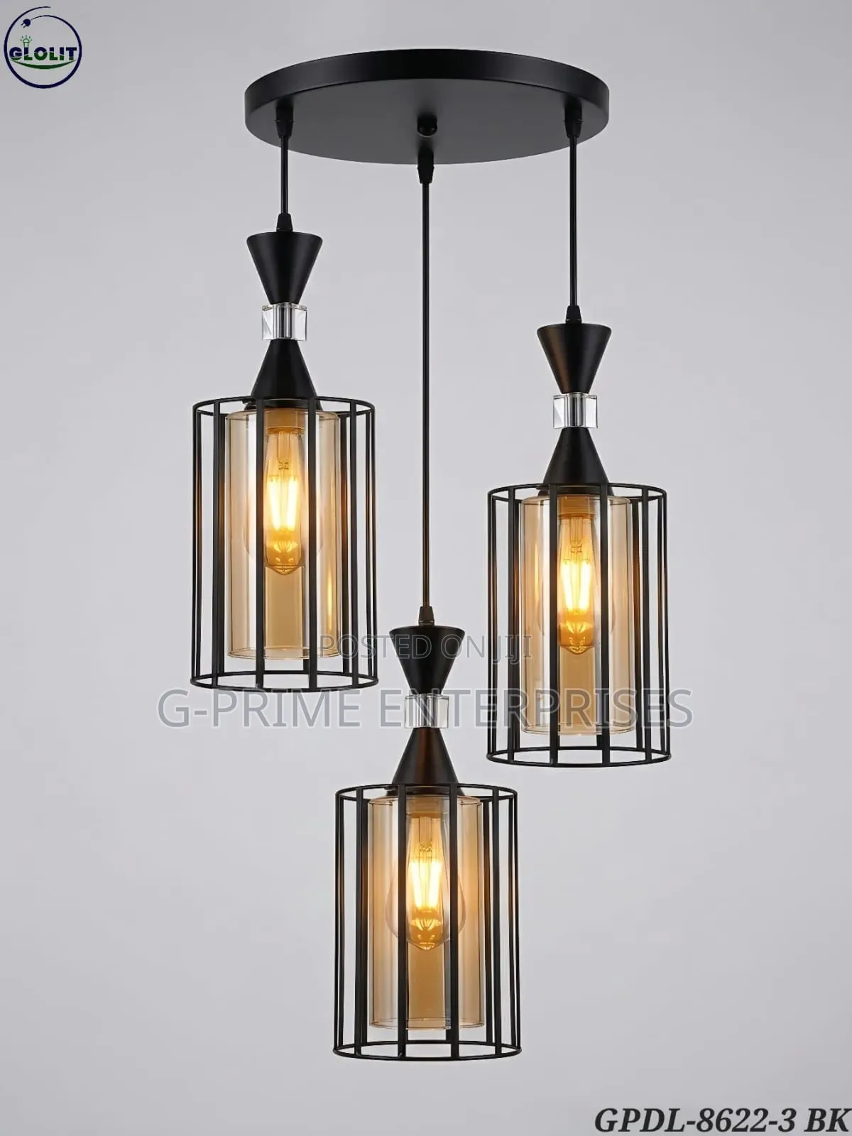 3 in 1 Glass Pendant Light