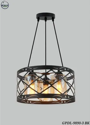 Round Cage Glass Pendant