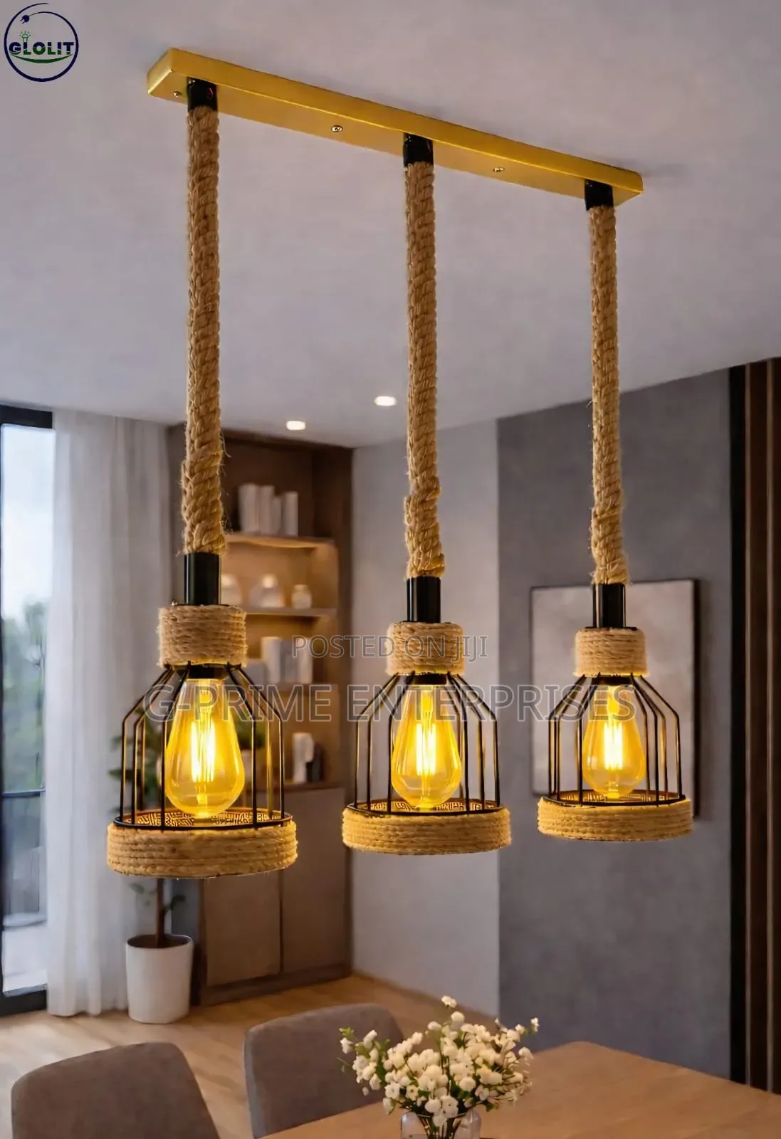 Rope Vintage 3 in 1 Pendant Light