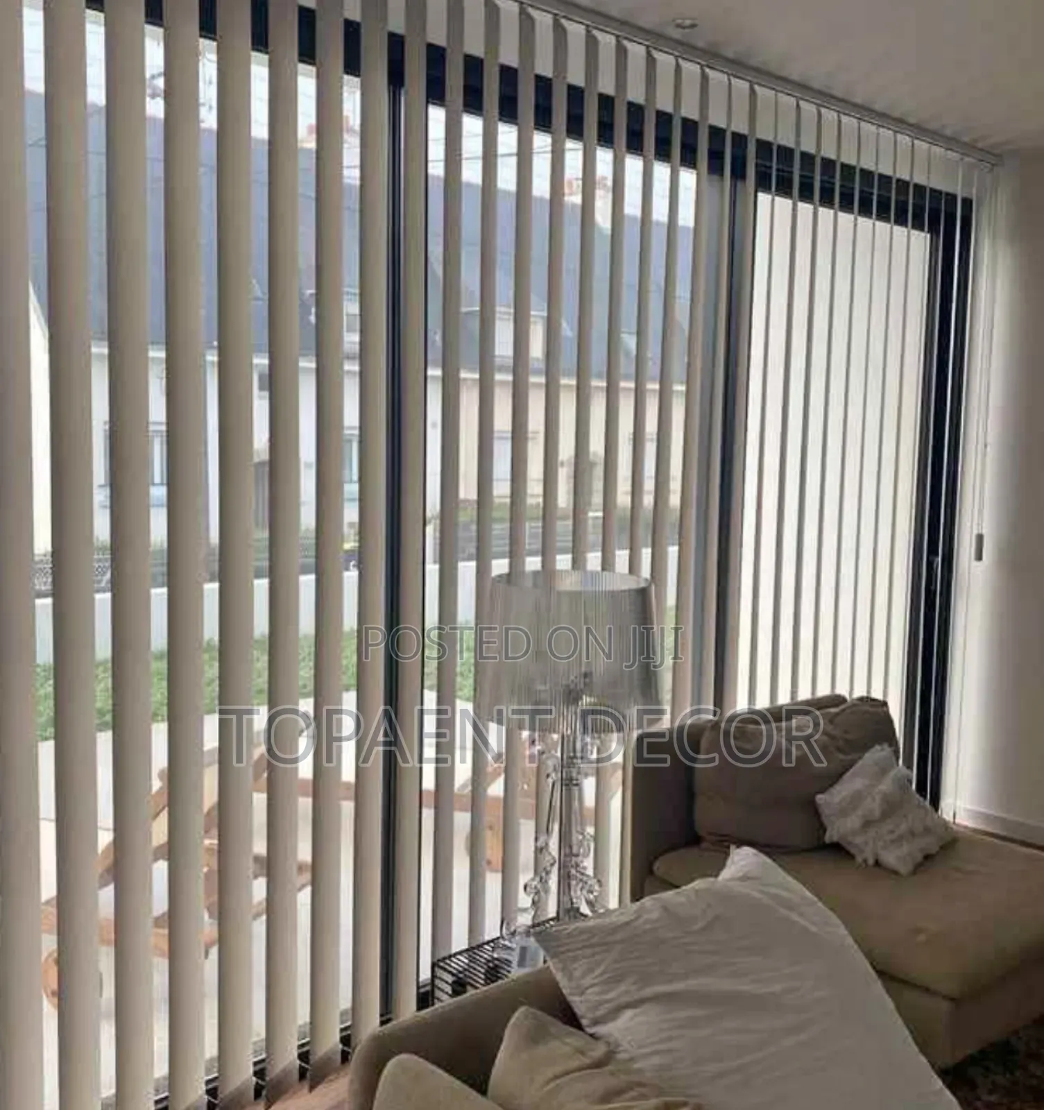 White , Large Window, Office Window Vertical Blinds