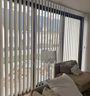 White , Large Window, Office Window Vertical Blinds