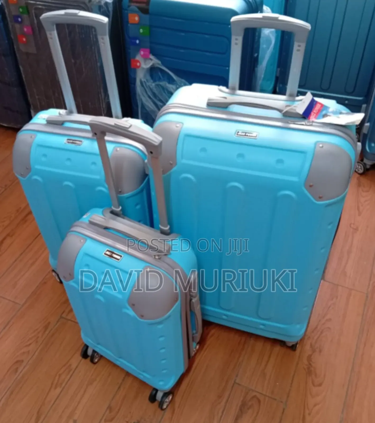 Durable 3-in-1 Rubber Suitcase Set – Travel in Style.