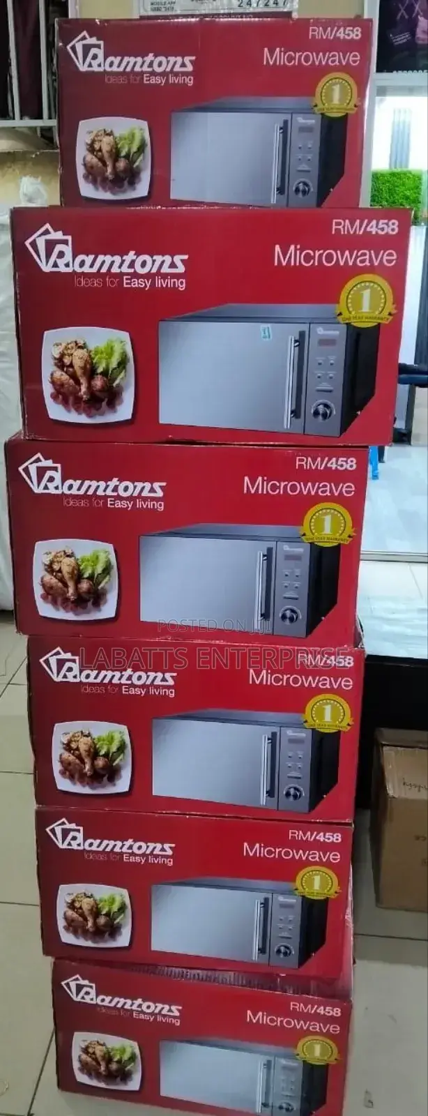 Ramtons 20 LTRS Digital Microwave Rm 458 (Silver Glass)