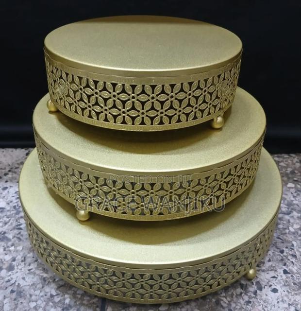 3pcs Gold Cake Stand* - main view