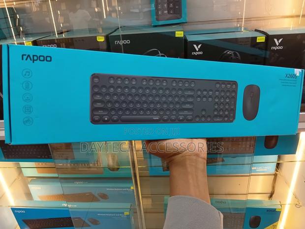 Rapoo X260s Wireless Optical Mouse, Keyboard Combo - Black - thumbnail 3