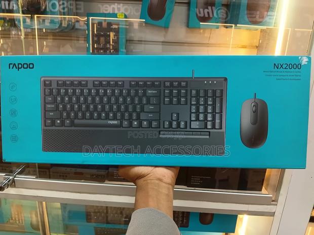 Rapoo Wired Optical Mouse Keyboard Combo - Nx2000 - Black - thumbnail 2