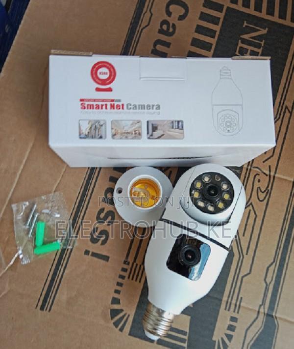 Nanny Dual Lens Wifi V380 Indoor Bulb PTZ Camera