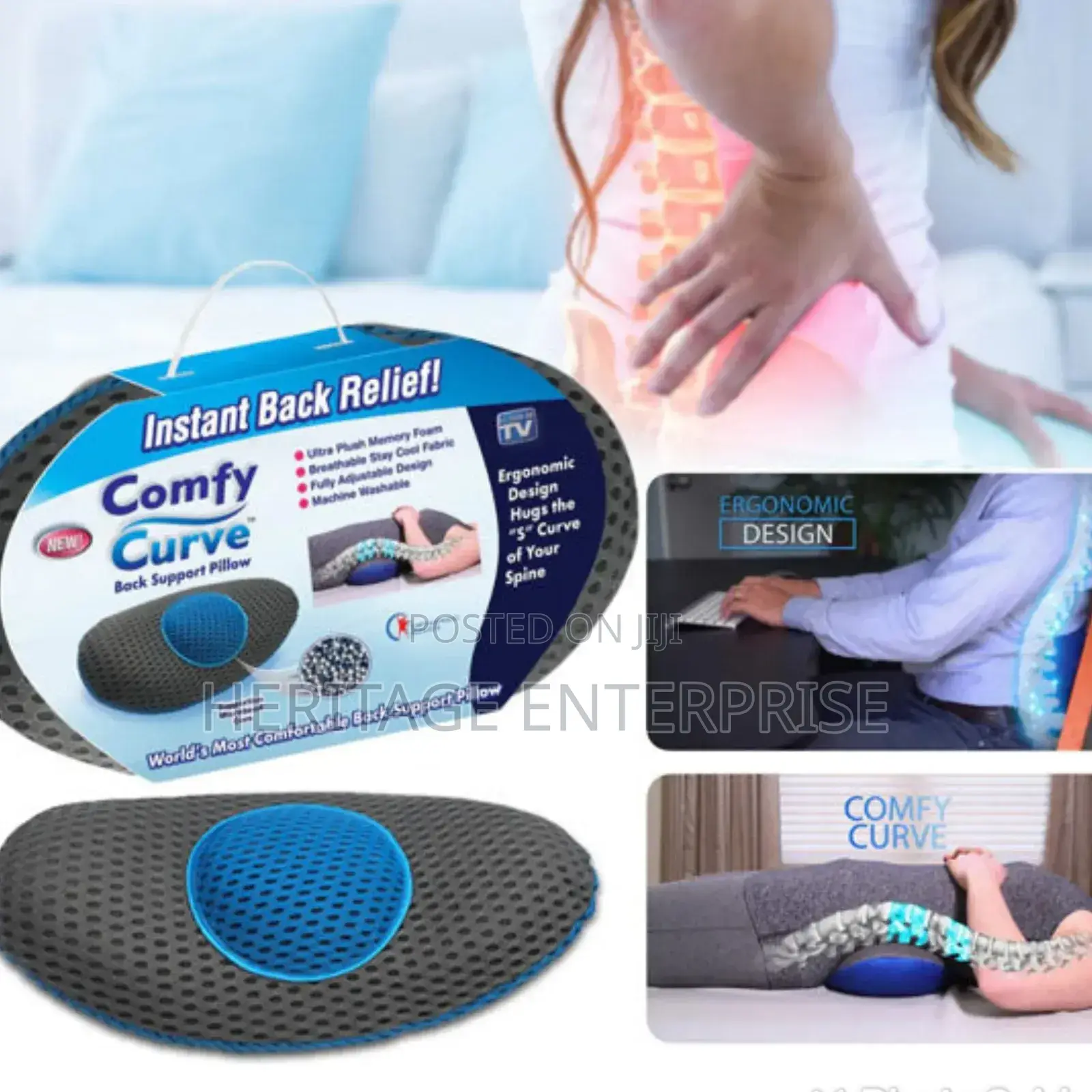 Back Support Comfy Curve Back Support Pillow