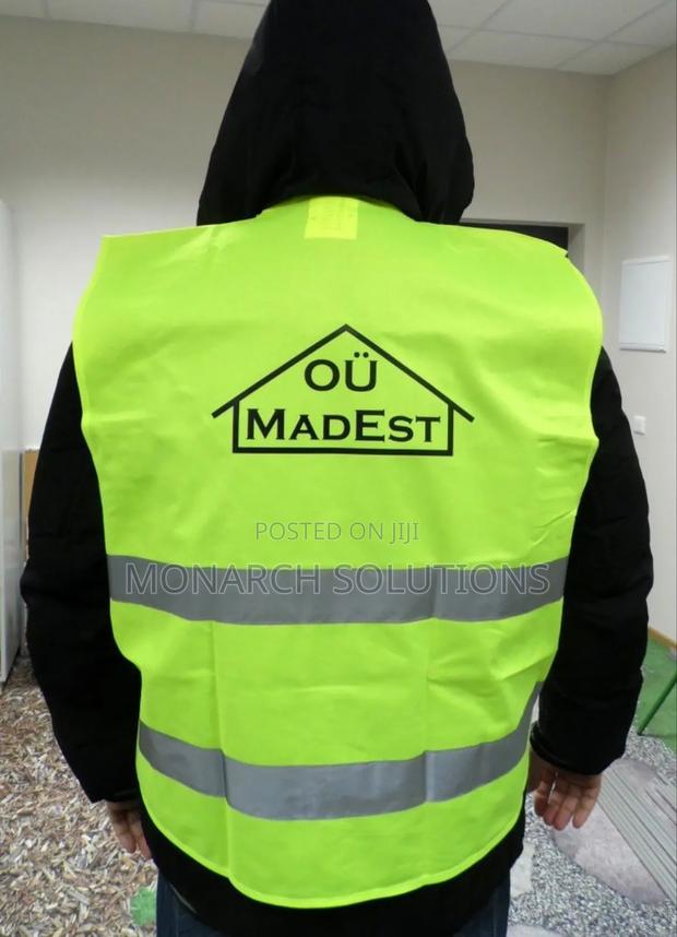 Green Construction Vests. Reflector - main view