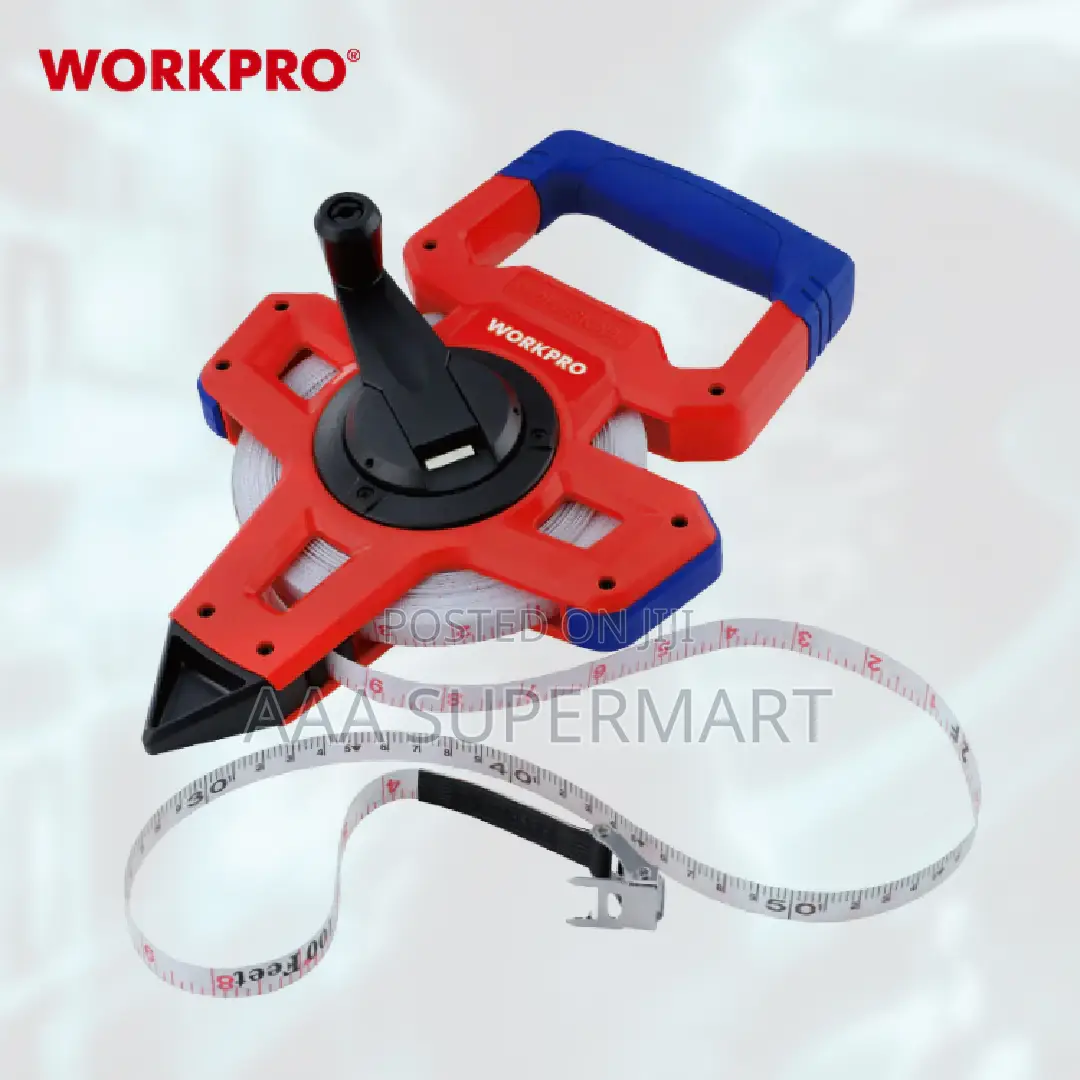 Wp263002 30m Open Reel Fiberglass Long Tape Ruler Workpro