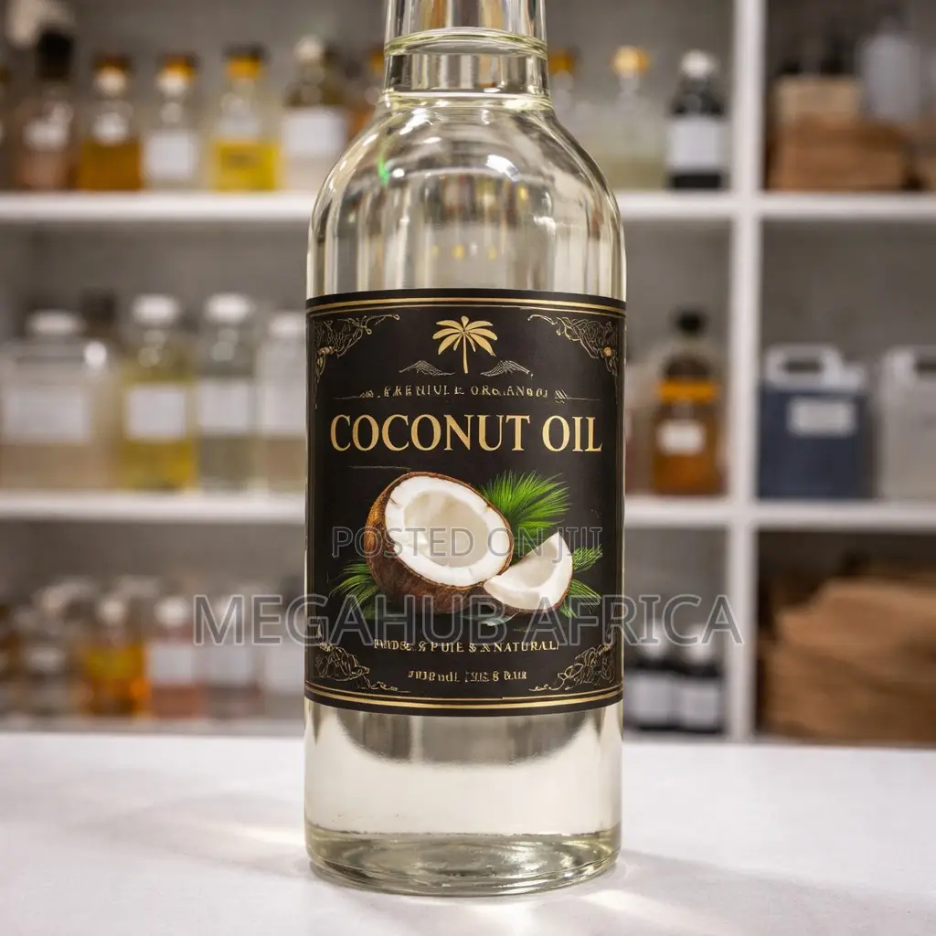 Pure Coconut Oil – 500ml for Hair Care Cosmetic Production