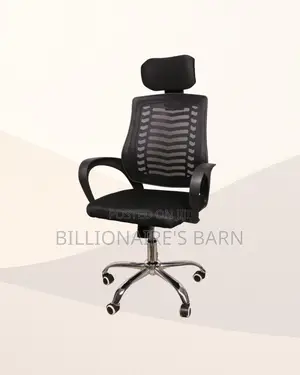 Secretarial Mesh Chair Adjustable Headrest and Lumbar Support Seating