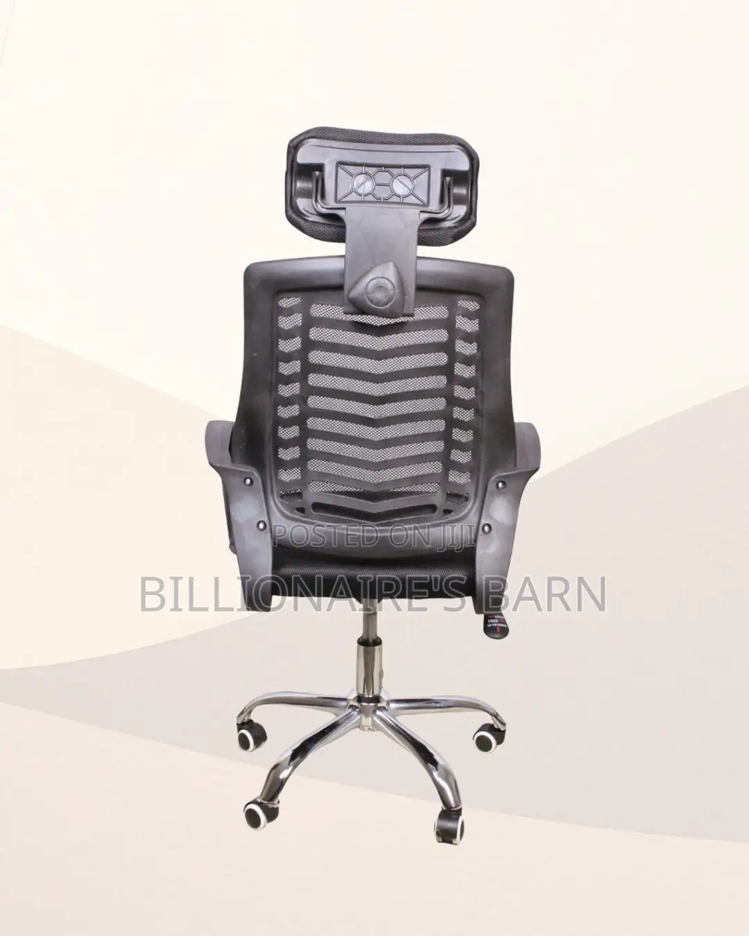 Secretarial Mesh Chair Adjustable Headrest and Lumbar Support Seating
