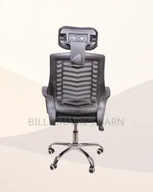 Secretarial Mesh Chair Adjustable Headrest and Lumbar Support Seating