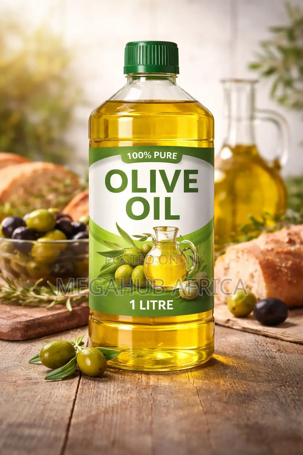 Pure Olive Oil – 1l | Ideal for Cosmetics Skincare Formulations