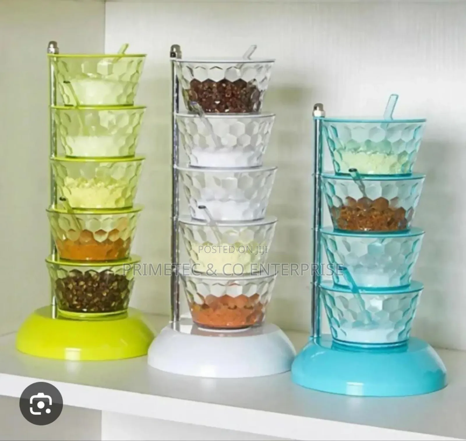 5 Layer Rotating Spice Seasoning Stand