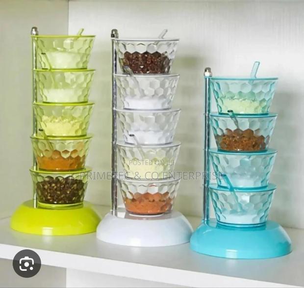 5 Layer Rotating Spice Seasoning Stand