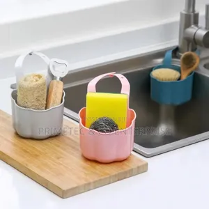 Kitchen Sink Drainer Basket Soap Sponge Holder Hanging Storage Hanging