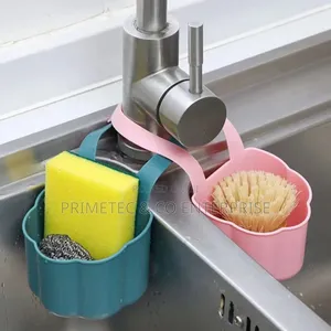 Kitchen Sink Drainer Basket Soap Sponge Holder Hanging Storage Hanging