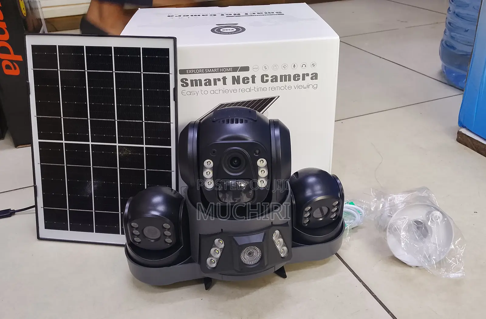 V380 Triple-Lens 4g Solar-Powered PTZ Security Camera