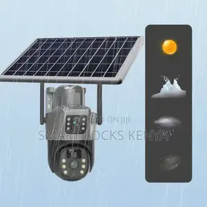 Dual Lens Two Screens 4g PTZ 360 CCTV Camera With Alarm* Solar