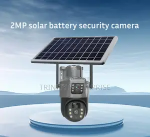 Dual Lens Two Screens 4g PTZ 360 CCTV Camera With Alarm* Solar