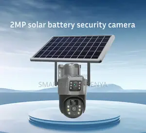 Dual Lens Two Screens 4g PTZ 360 CCTV Camera With Alarm* Solar