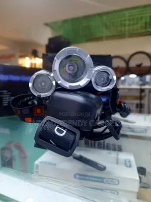 Rechargeable 3-Bulb Headlamp 1800-6000 Lumens Torch