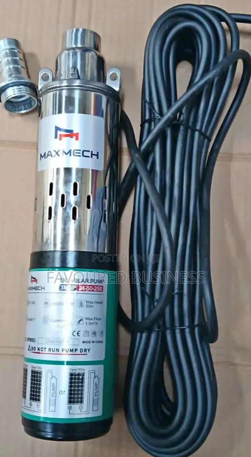 Maxmech Solar Submerdible Pump 250 Watts
