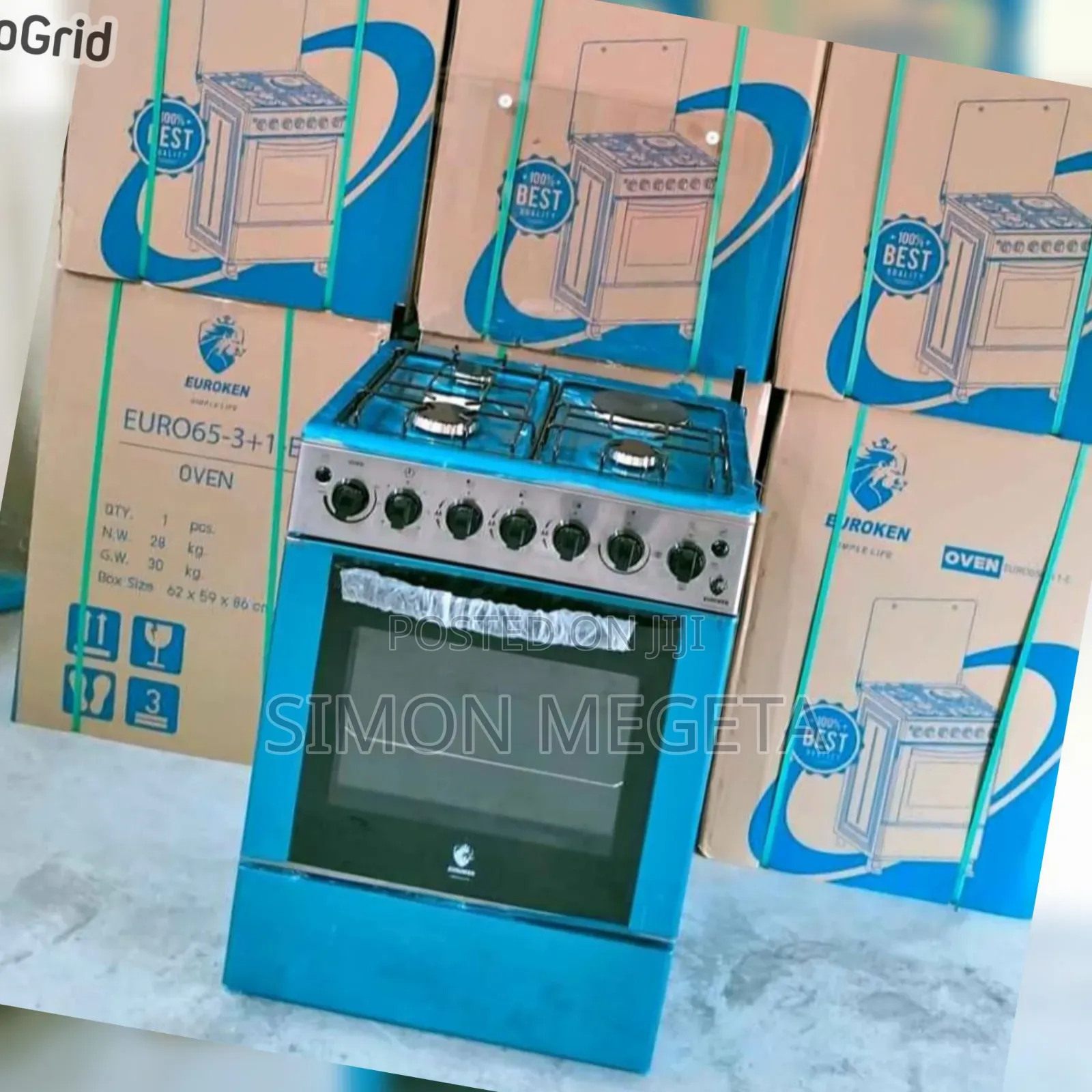 Available Euroken 60 by 65 Full Gas Cooker