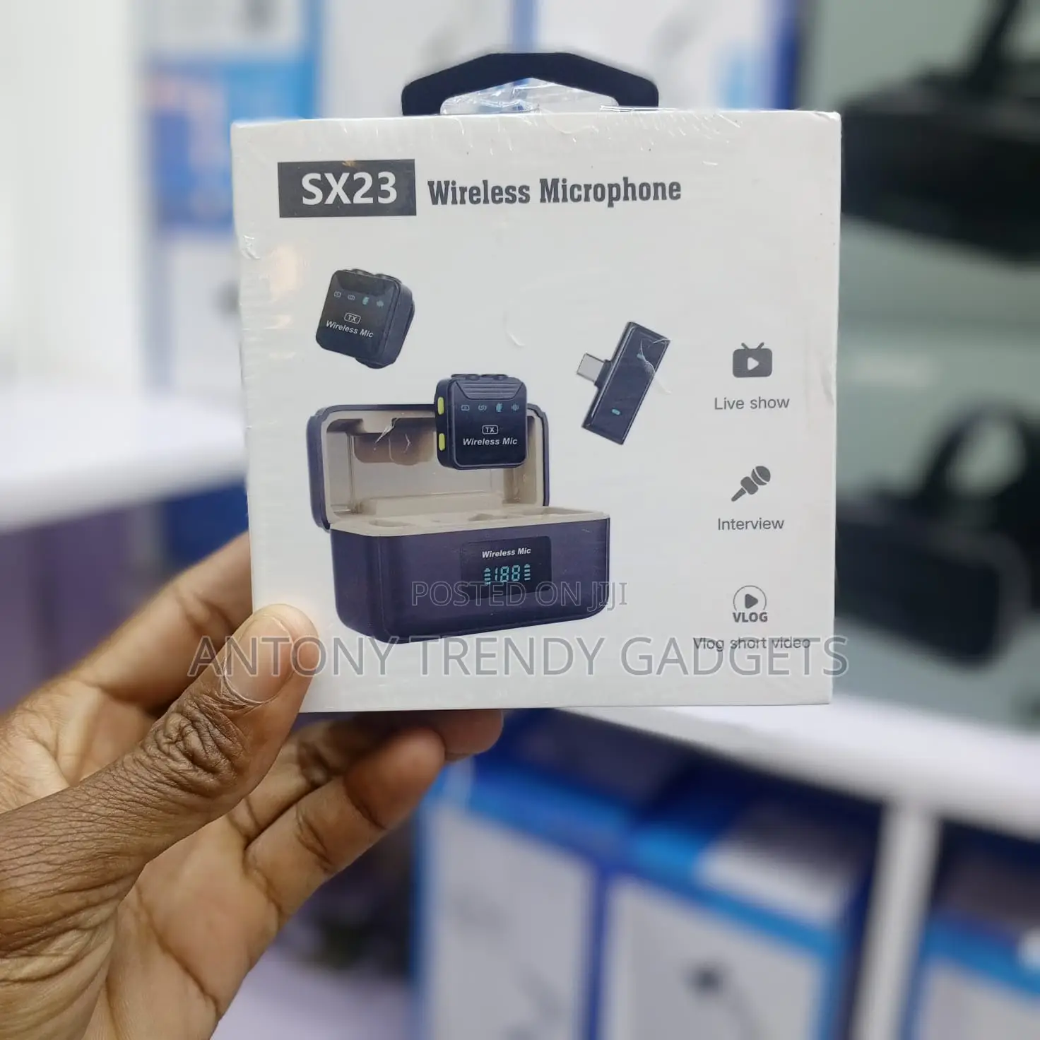 Sx23 Dual Wireless Microphone For iPhone Android Camera