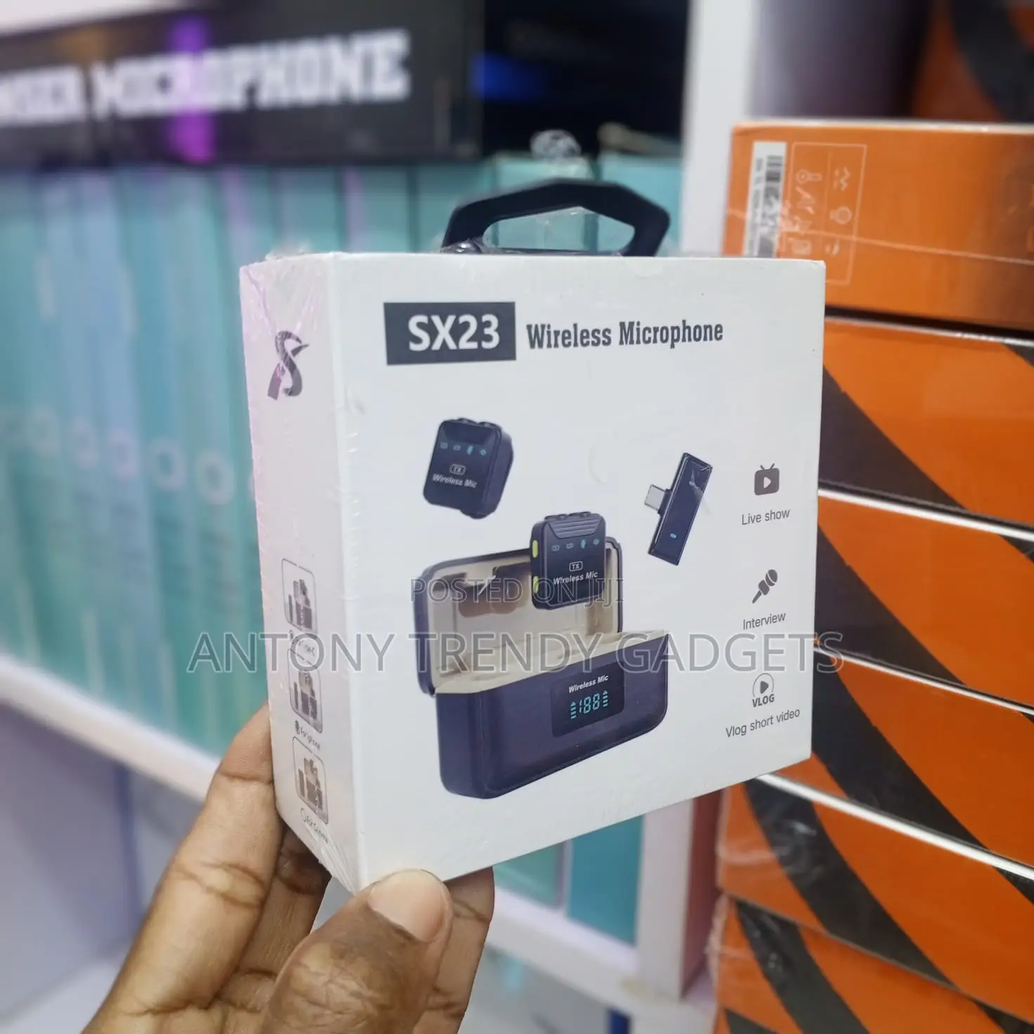 Sx23 Dual Wireless Microphone For iPhone Android Camera