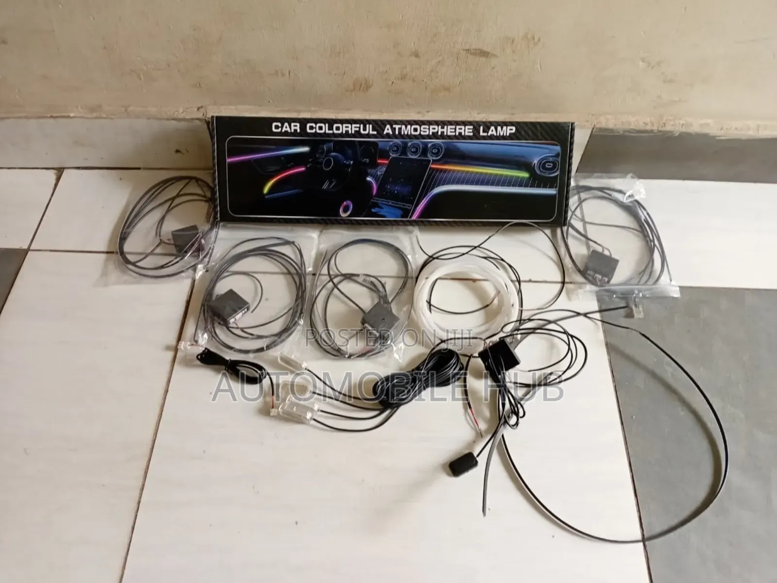 22pcs RGB Car Interior Ambient Lighting Kit With App Control Music