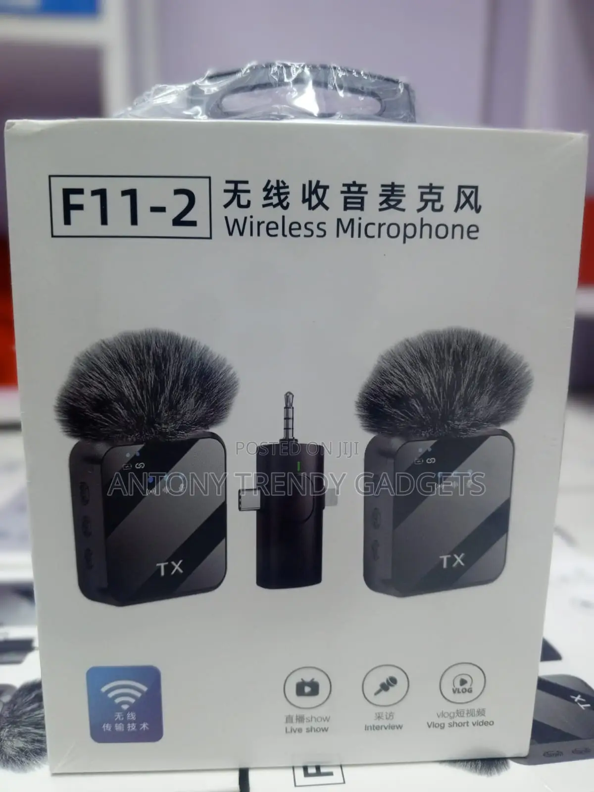 F11-2 Dual Wireless Microphone For iPhone Android Camera