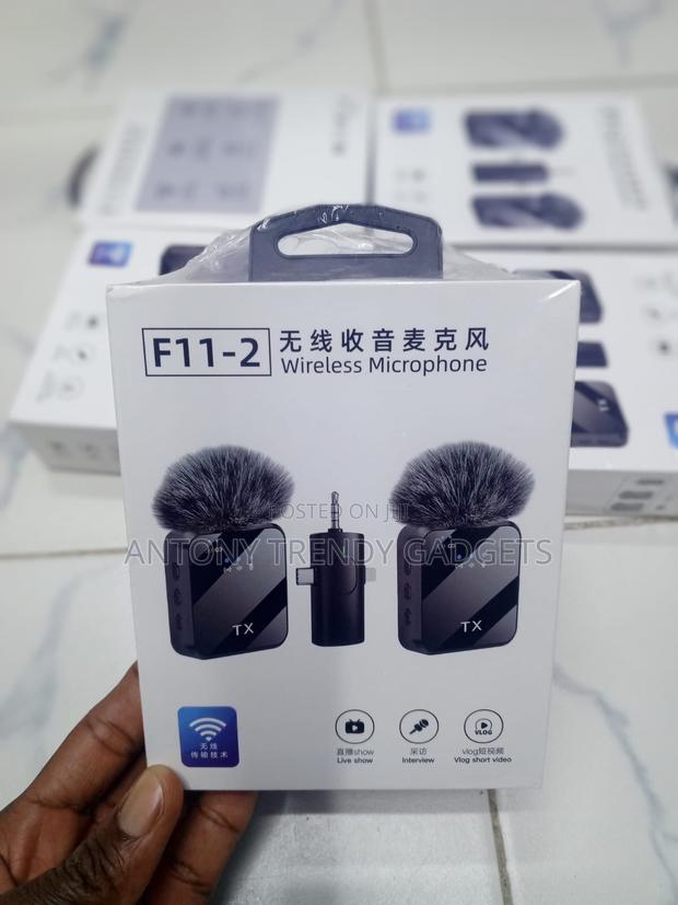 F11-2 Dual Wireless Microphone For iPhone Android Camera - thumbnail 2