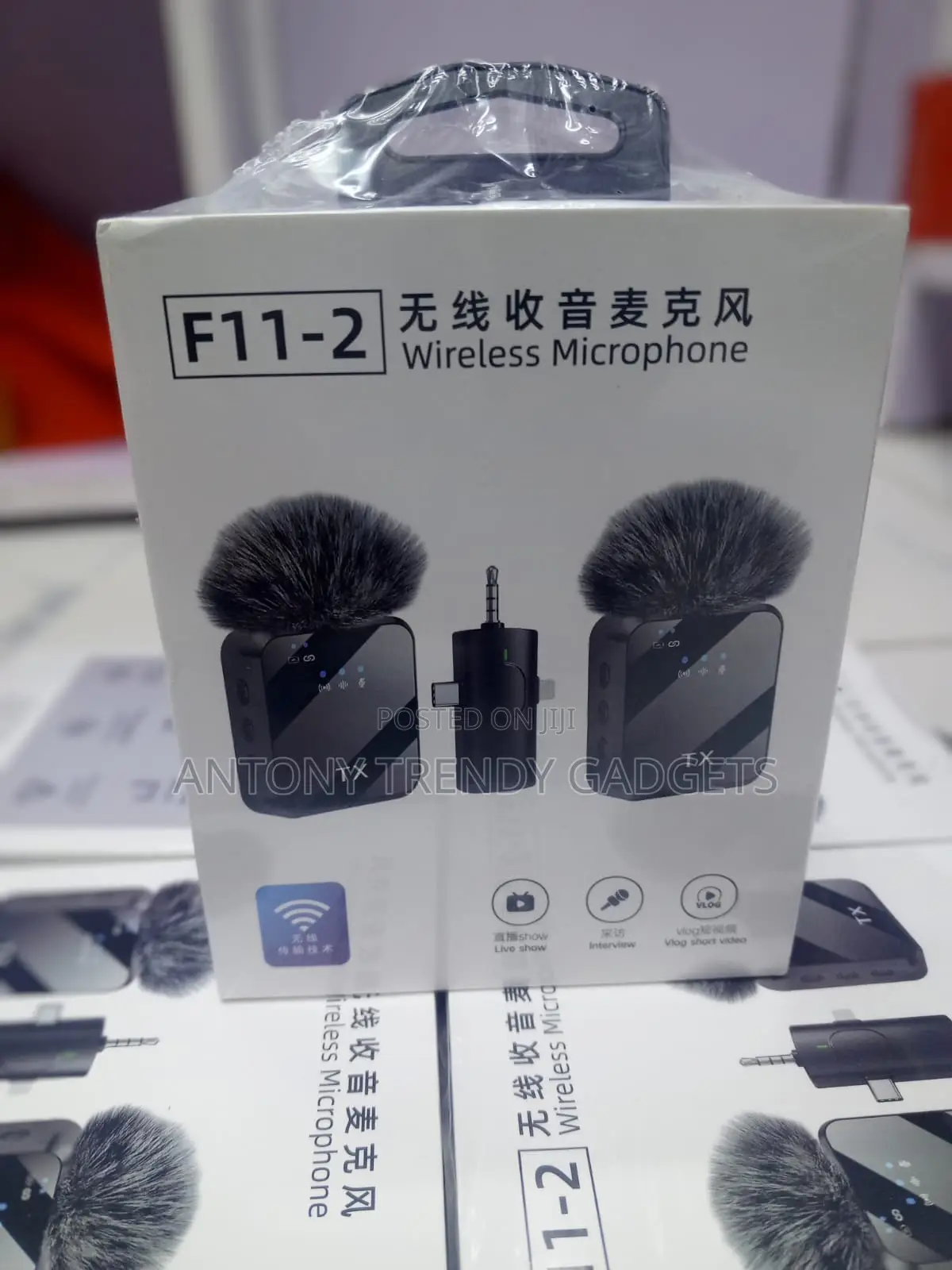 F11-2 Dual Wireless Microphone For iPhone Android Camera