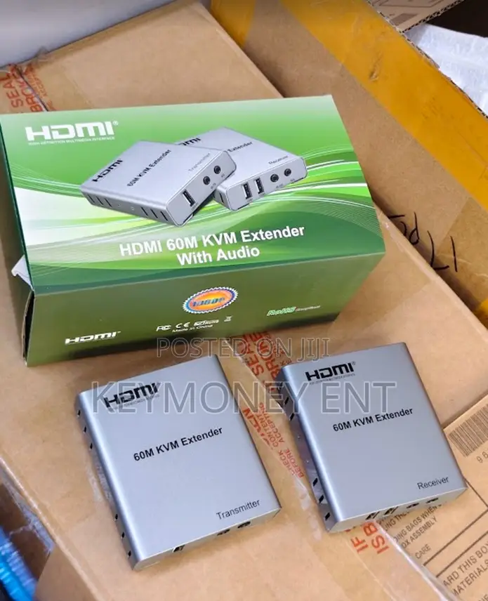 60m Usb, Hdmi Extender Over Lan Cable (Kvm Extender)