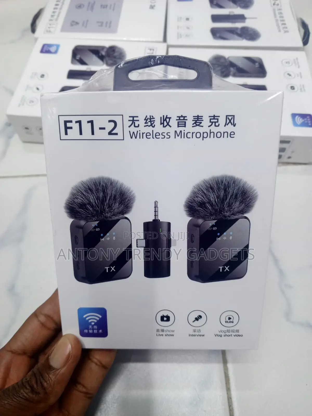 F11-2 Wireless Mic Kit Usb-c Lightning 3.5mm 50m
