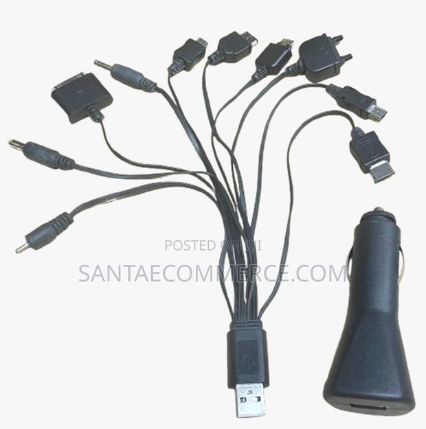Universal 10 In1 Multi-Function Usb Charging Cable With Car Adapter - main view