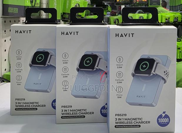 Havit 3 in 1* 10000mah 20w Magnetic Charging Power Bank
