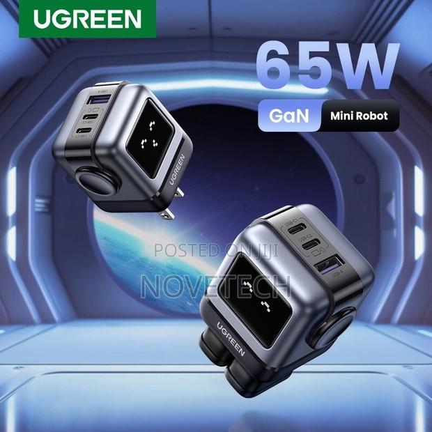 Ugreen 65w Gan Nexode Fast Charger Robot Design Usb C for iPhone Xiaom