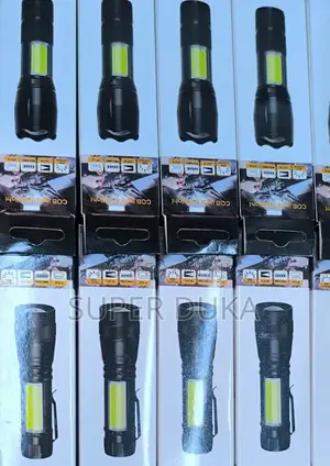 Rechargeable Led Flashlight-450 Lumens,300m Range,Cob Side Light Torch