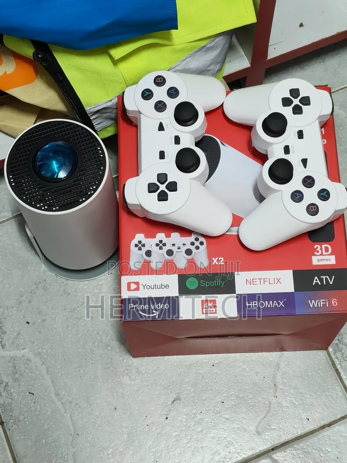 Gaming Projector Adjustable Distance Wifi Bluetooth Smart