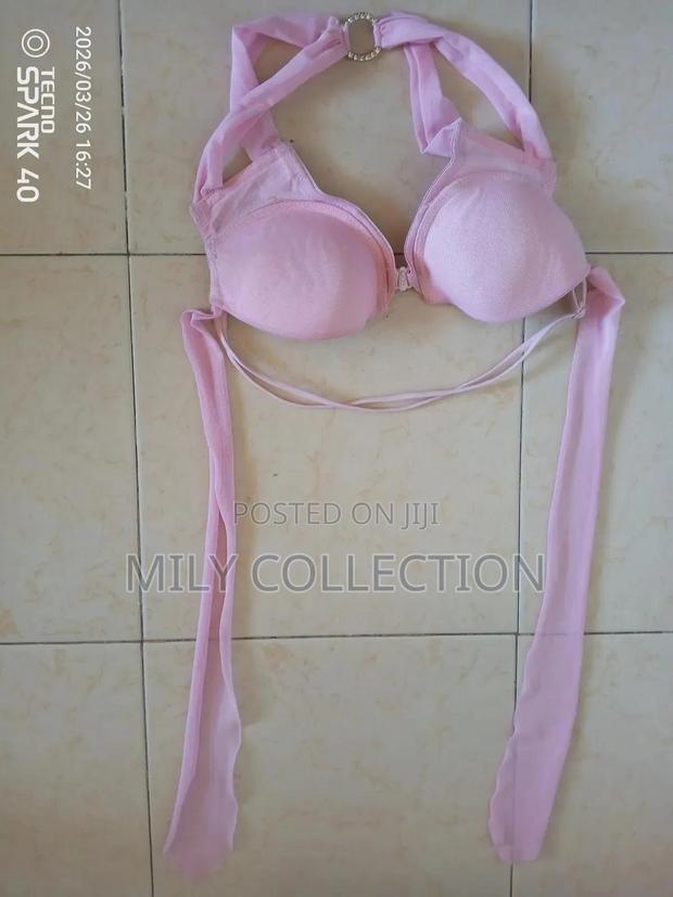 Pink Halter Neck Bra