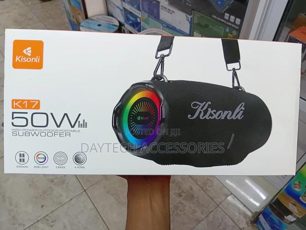 The Kisonli Is a Portable Outdoor Subwoofer Bluetooth Speaker.