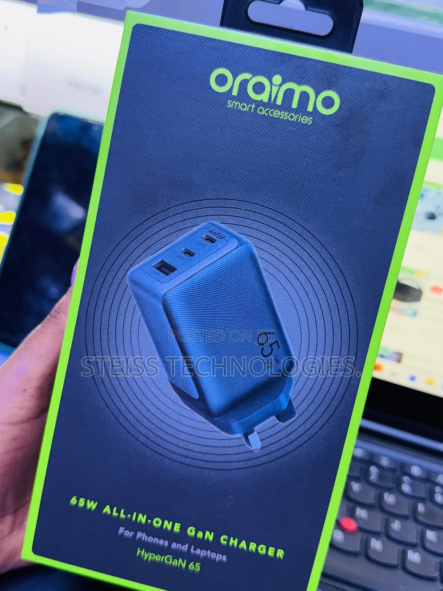 65w Oraimo All in 1 Gan Charger