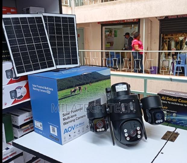 Solar Panel Charging Tripple Lens 4g CCTV Hieasy App