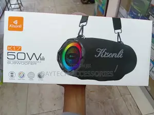 Kisonli Portable Bluetooth Speaker 50w RGB Light Powerful Sound.