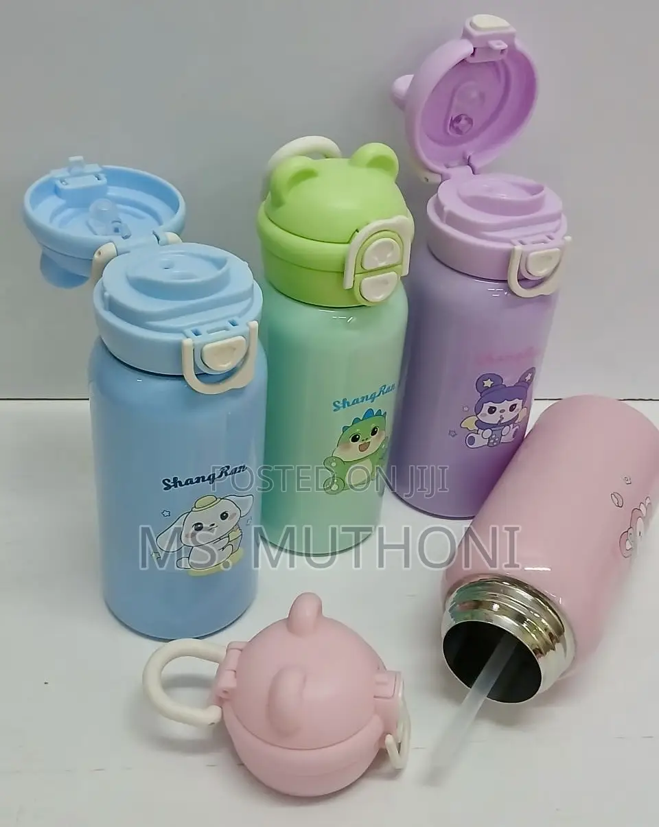 *Leak Proof Cartoon-Themed Stainless Steel Insulated Water Bottles